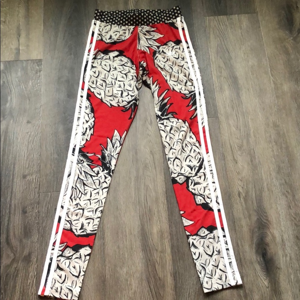Adidas Originals Farm Rio three stripe pineapple print leggings .